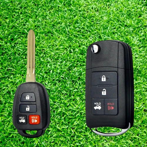 4 Button Modified Flip Folding Remote Key Shell For TOYOTA